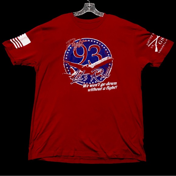Grunt Style T-Shirt Flight 93 Burgundy Red XXL - Picture 1 of 10